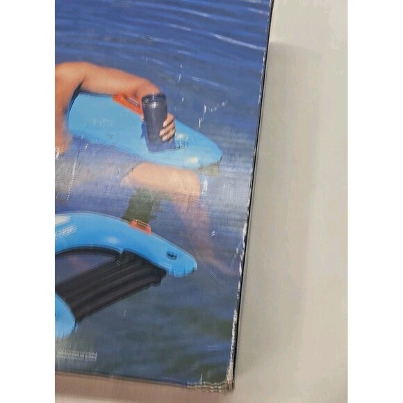 Ozark trail lazy lounge-water lounge seat With cup holders Puncture Ressistant - Picture 6 of 8